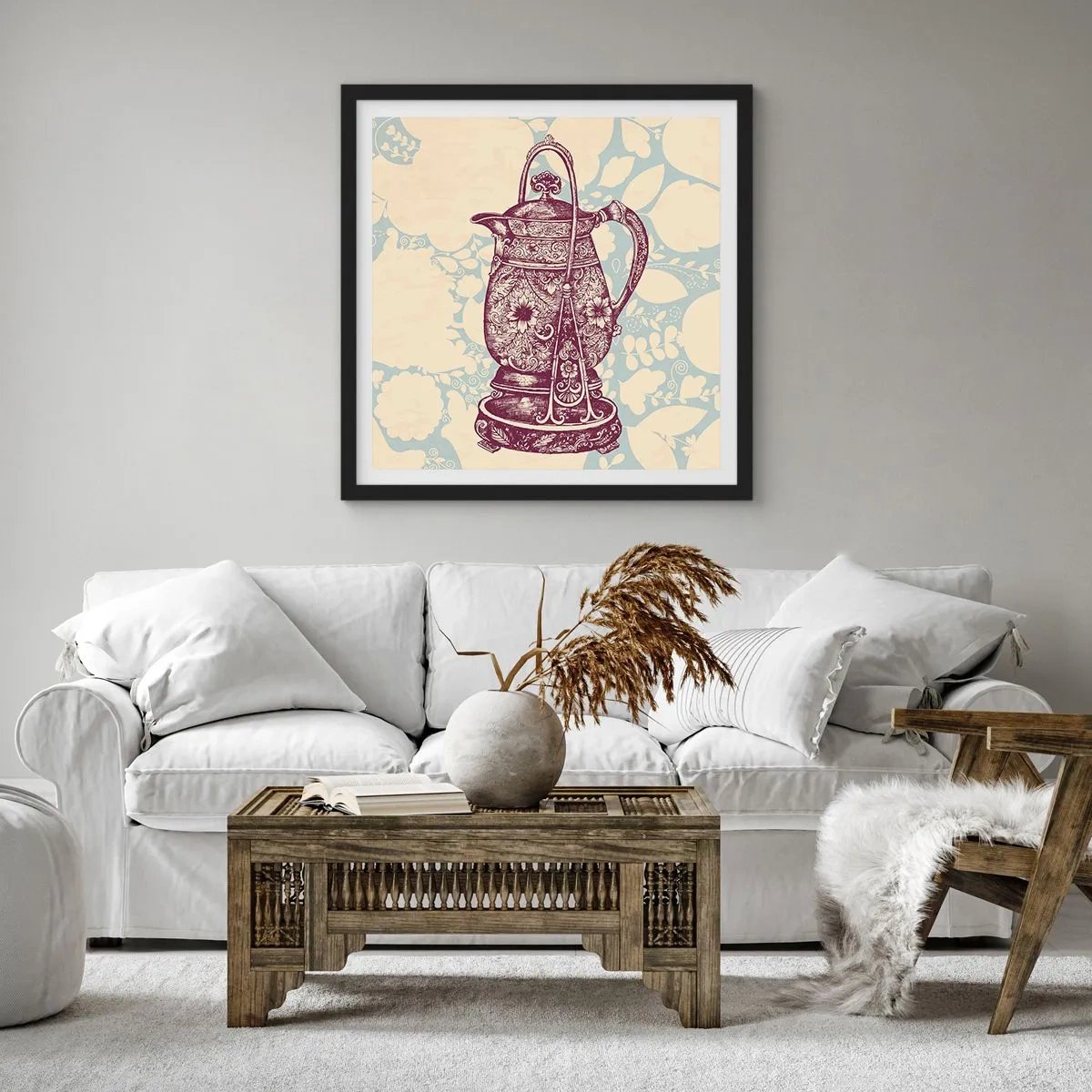 Poster in cornice nera - La bellezza del quotidiano - 60x60 cm