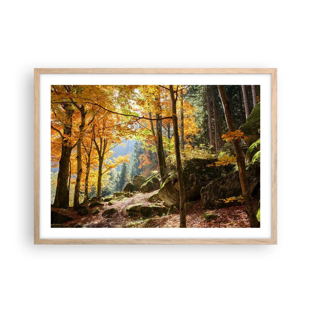 Poster in cornice rovere chiaro - Il tempo del riposo - 70x50 cm