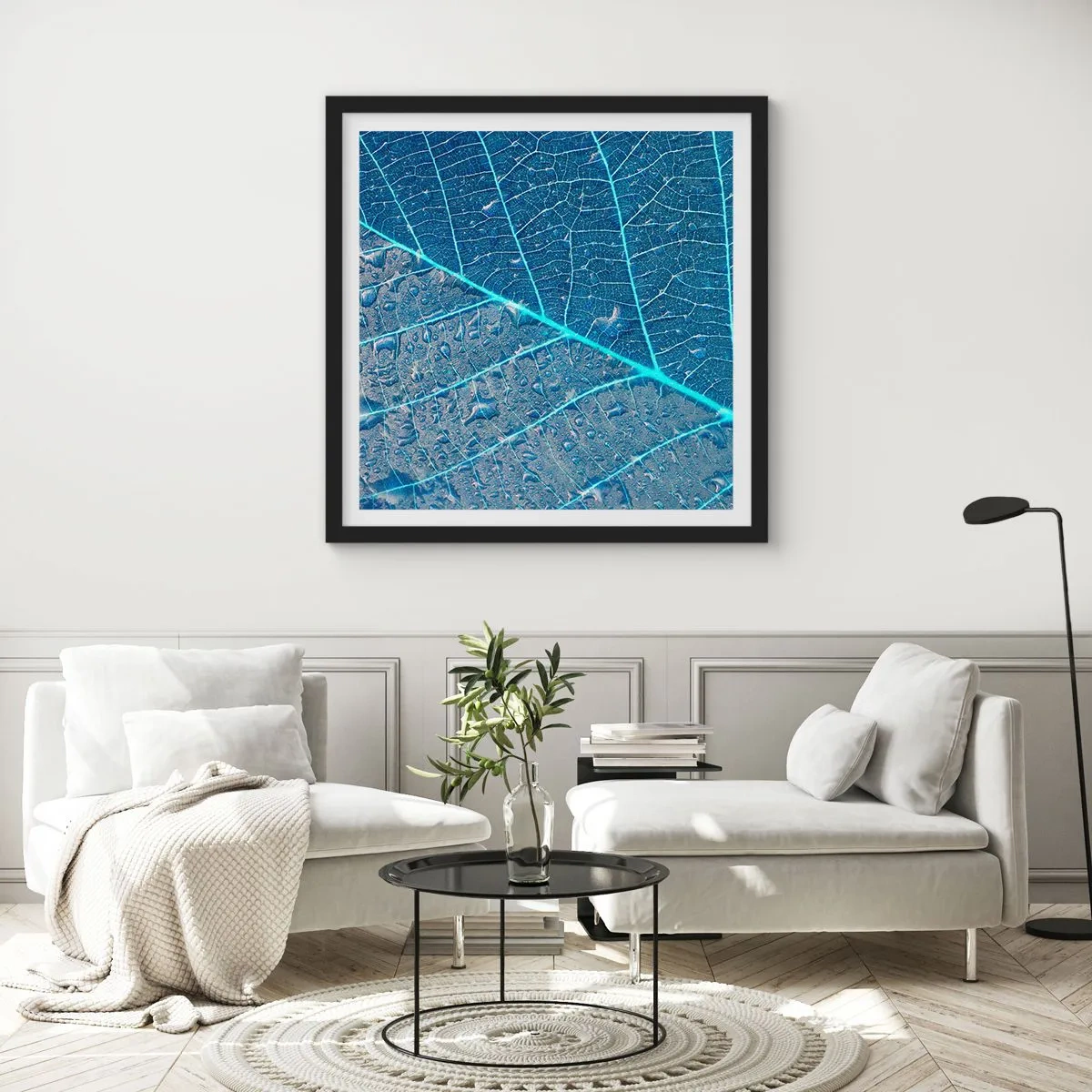 Poster in cornice nera - Vita nel blu - 50x50 cm