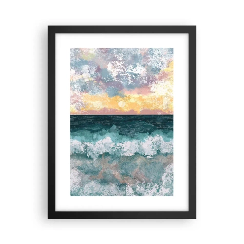 Poster in cornice nera - Acqua, luce, aria - 30x40 cm