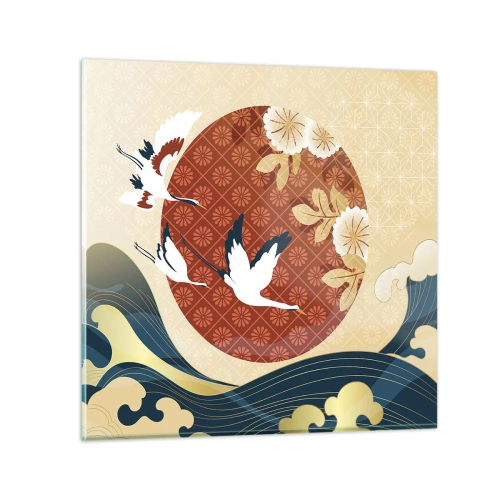 Quadro su vetro - Favola giapponese - 70x70 cm