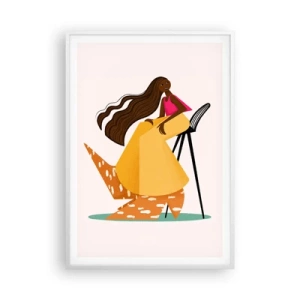 Poster in cornice bianca - Anche la moda è un gioco - 70x100 cm