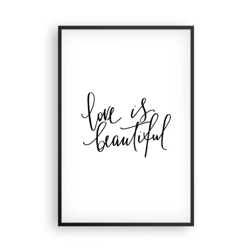 Poster in cornice nera - Leggi e ripeti - 61x91 cm