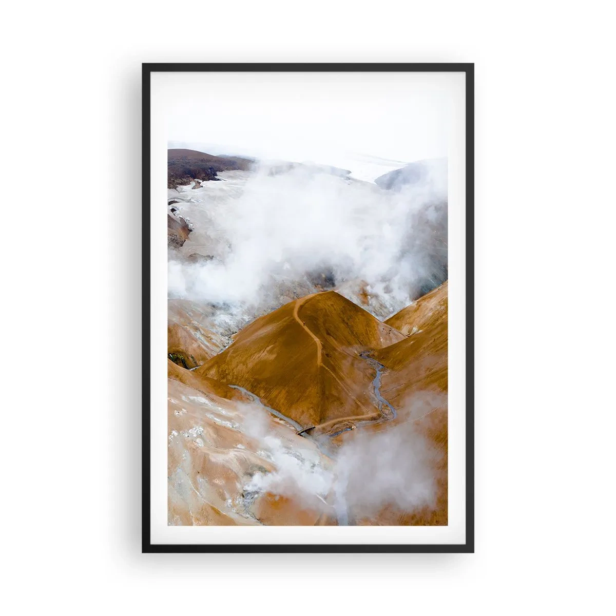 Poster in cornice nera - La bellezza severa dell'Islanda - 61x91 cm