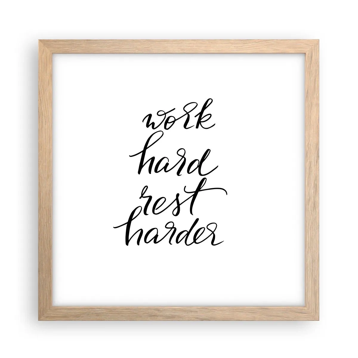 Poster in cornice rovere chiaro - L'equilibrio della vita - 30x30 cm