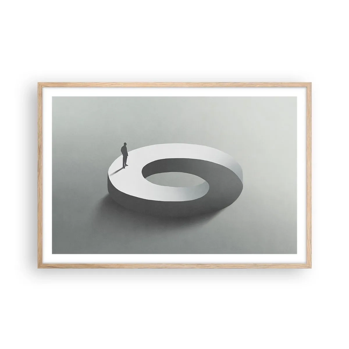 Poster in cornice rovere chiaro - Prova a cavartela - 91x61 cm