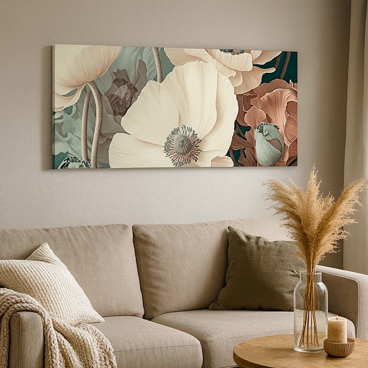 Quadro su tela - Stampe su Tela - Il sussurro dei papaveri - 30x30 cm