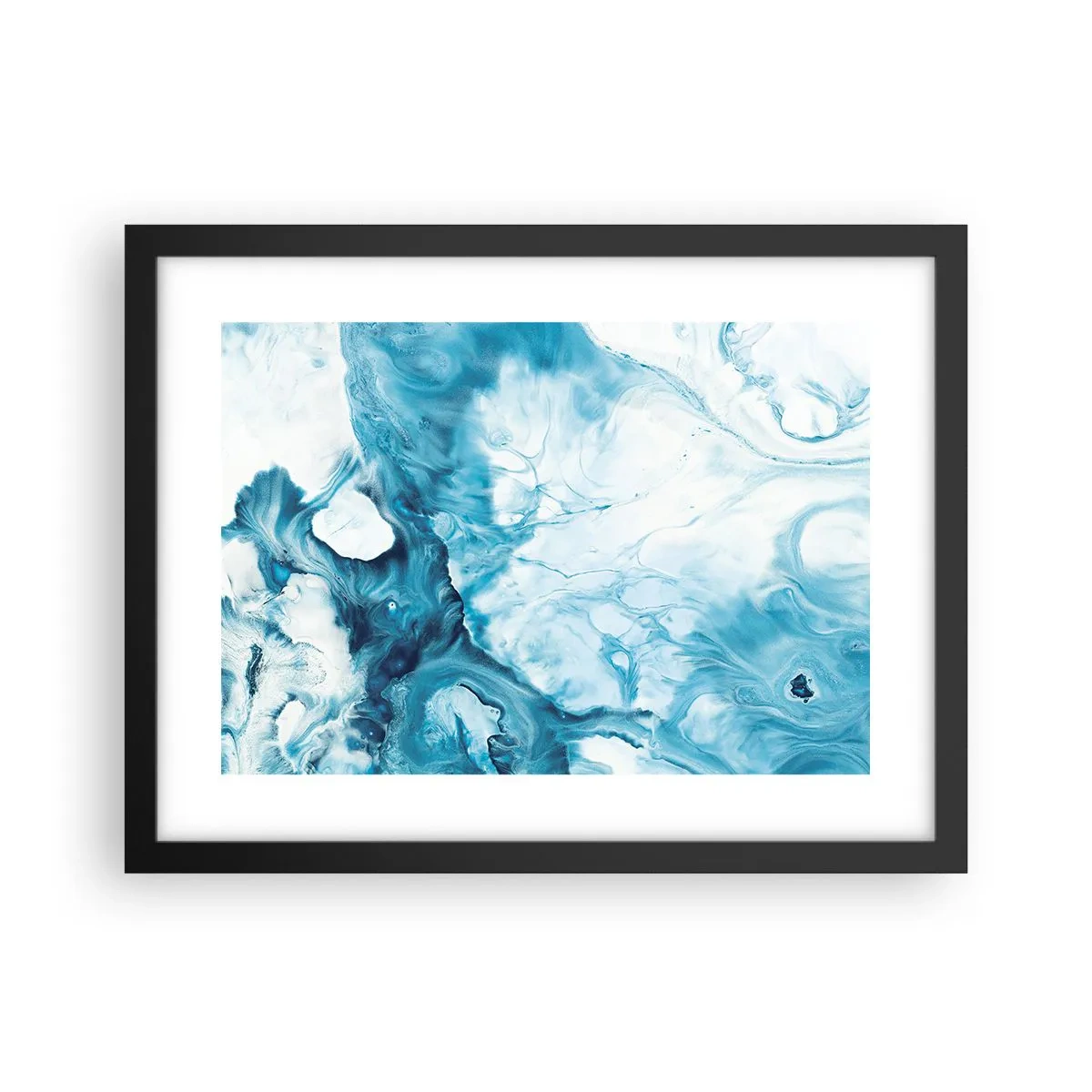 Poster in cornice nera - Concerto di blu - 40x30 cm