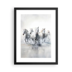 Poster in cornice nera - Magia bianca - 30x40 cm