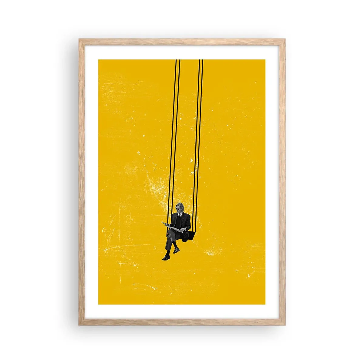 Poster in cornice rovere chiaro - Un giorno come tanti - 50x70 cm