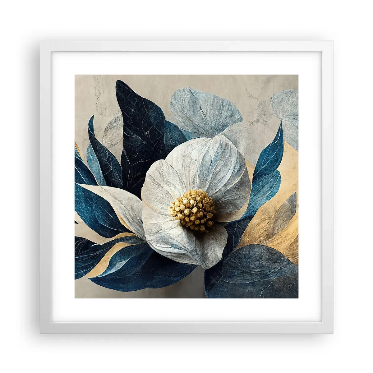 Poster in cornice bianca - Ha un cuore d'oro - 40x40 cm