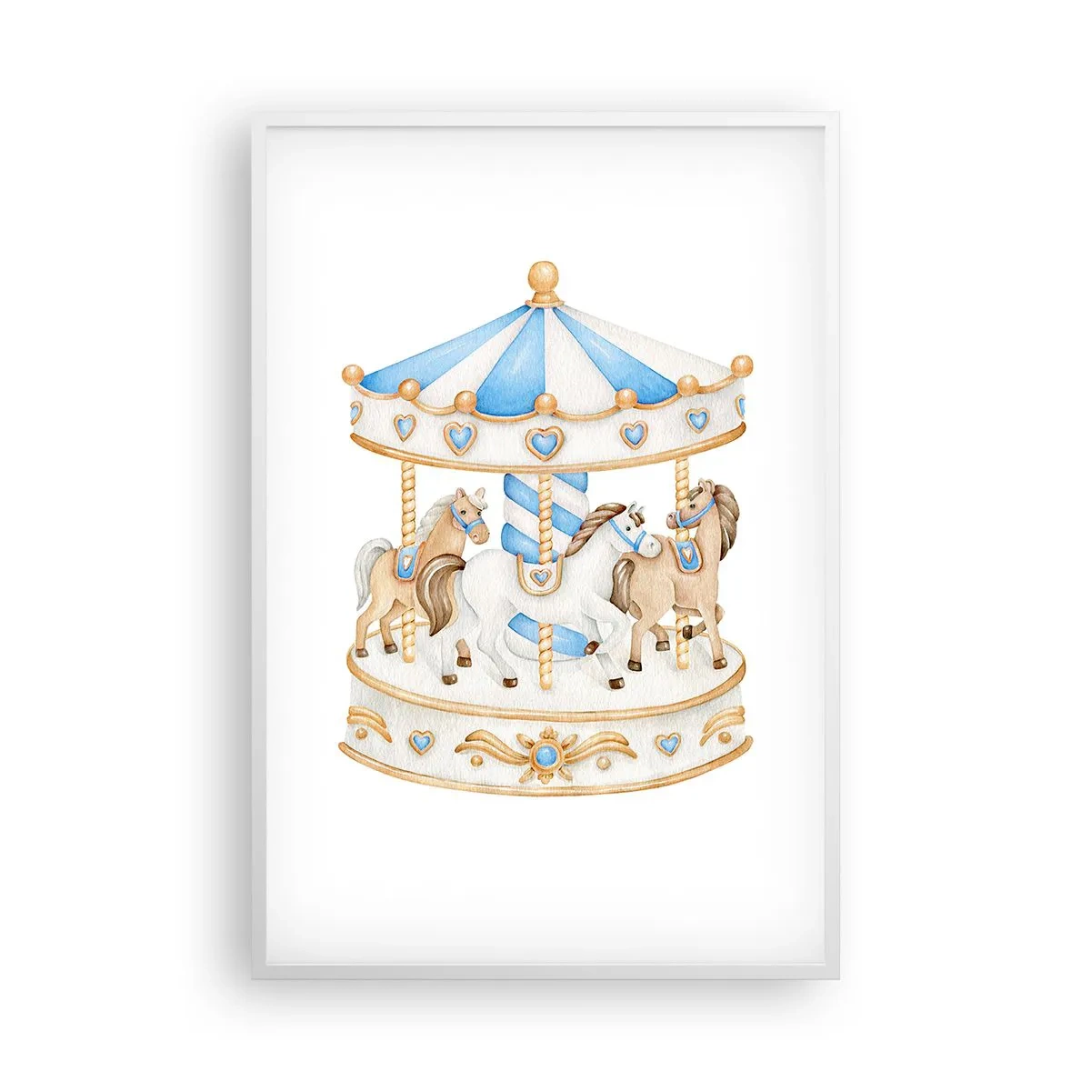 Poster in cornice bianca - Dolce infanzia - 61x91 cm