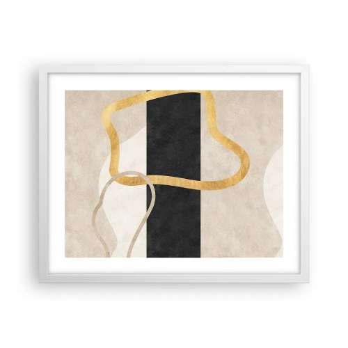 Poster in cornice bianca - Forme intrecciate - 50x40 cm