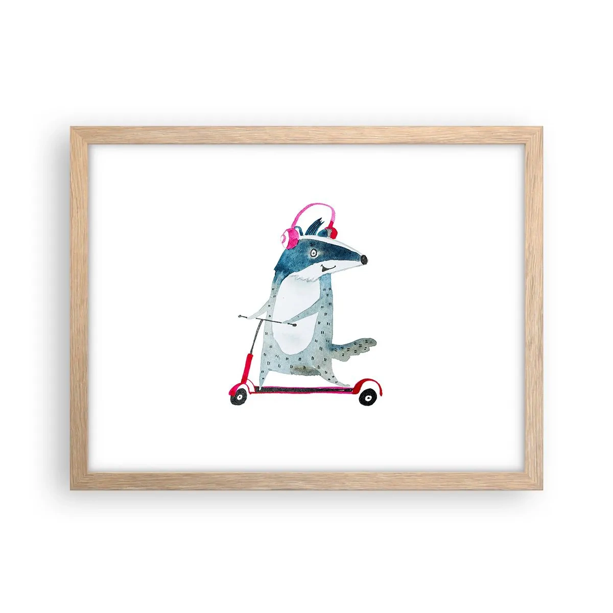 Poster in cornice rovere chiaro - Tassi di gioia - 40x30 cm