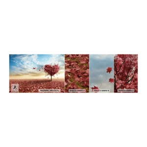 Campione di Fotomurale Premium Sand - Ama questo autunno - Paesaggio, Grafica, Albero - 100x30 cm