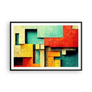 Poster in cornice nera - Il festival degli angoli retti - 91x61 cm