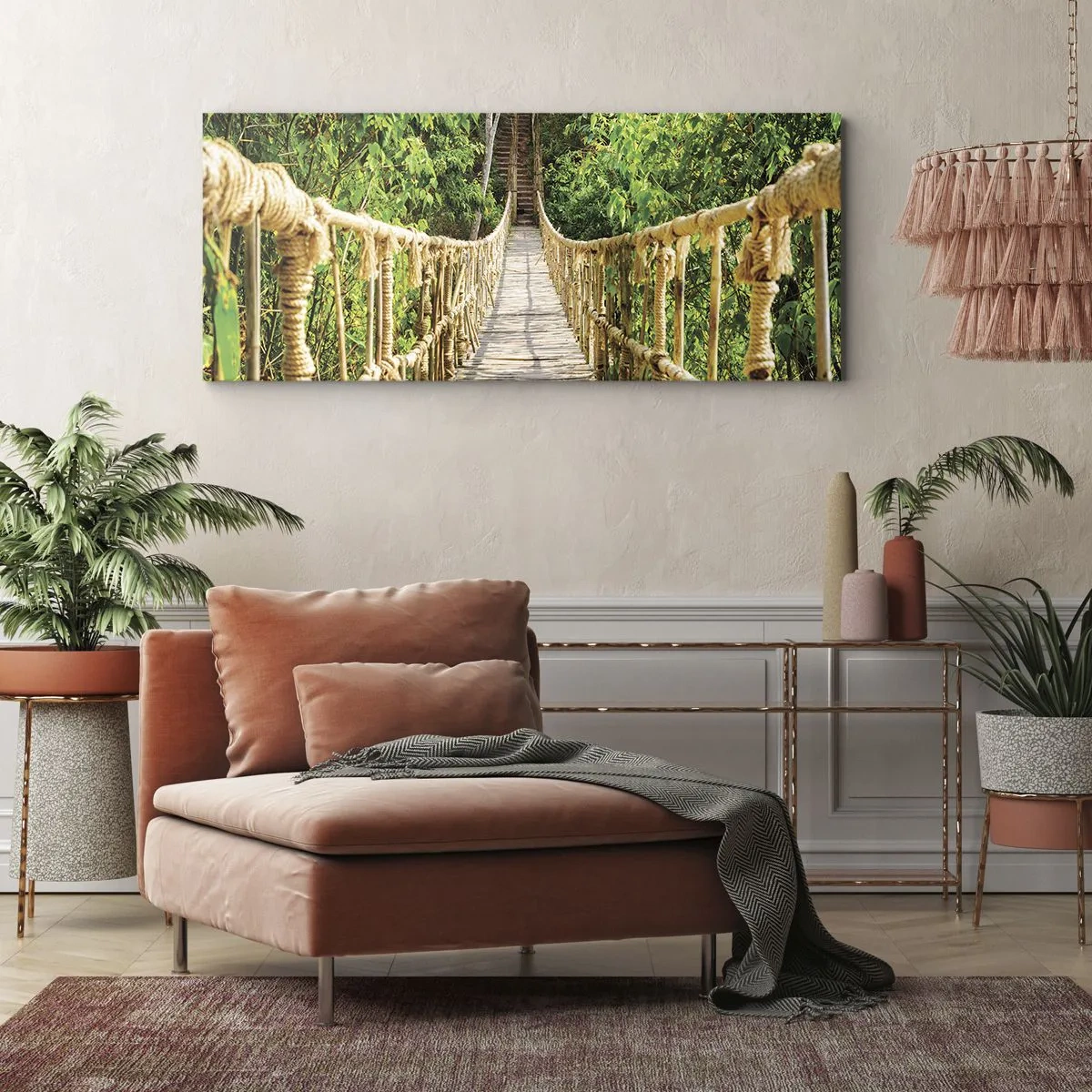 Quadro su tela - Stampe su Tela - Sospeso nel verde - 100x40 cm