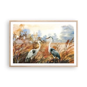 Poster in cornice rovere chiaro - Dove in autunno? - 91x61 cm