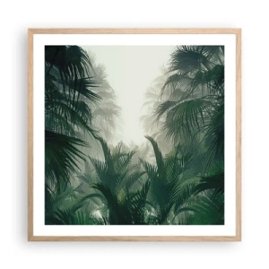 Poster in cornice rovere chiaro - Mistero dei tropici - 60x60 cm