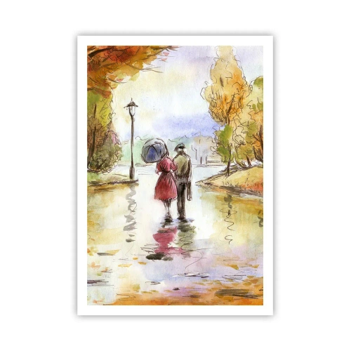 Poster - Autunno romantico nel parco - 70x100 cm
