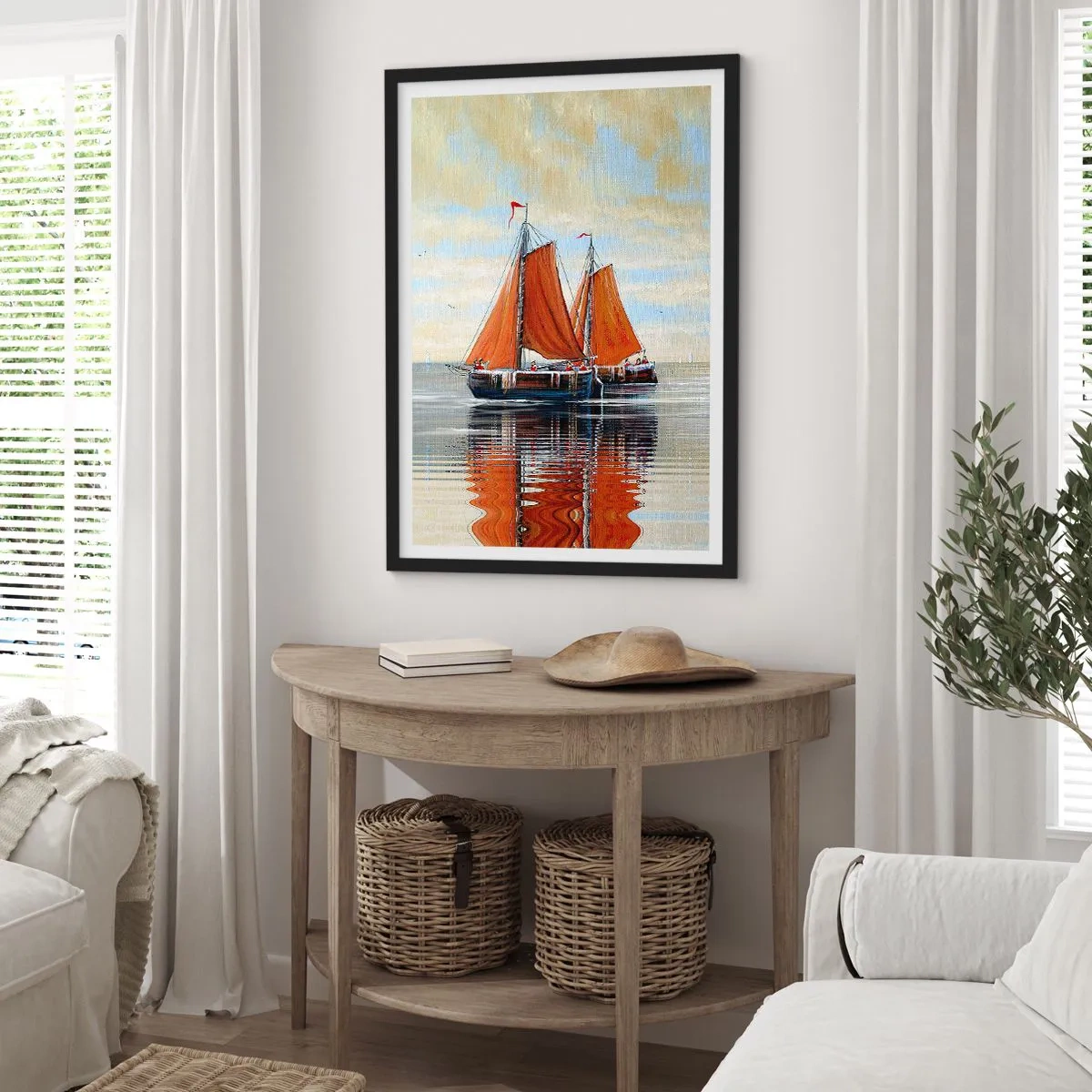 Poster in cornice nera - Naviga, marinaio... - 61x91 cm