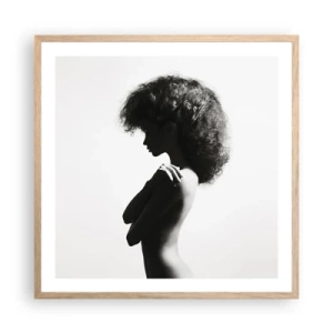 Poster in cornice rovere chiaro - Come un fiore su un gambo snello - 60x60 cm