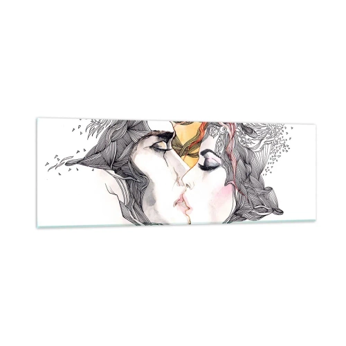 Quadro su vetro - E il mondo scompare - 90x30 cm