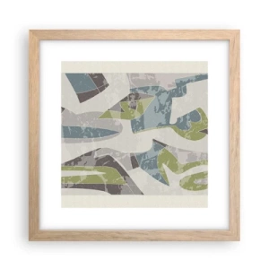 Poster in cornice rovere chiaro - Composizione oltre il vetro - 30x30 cm