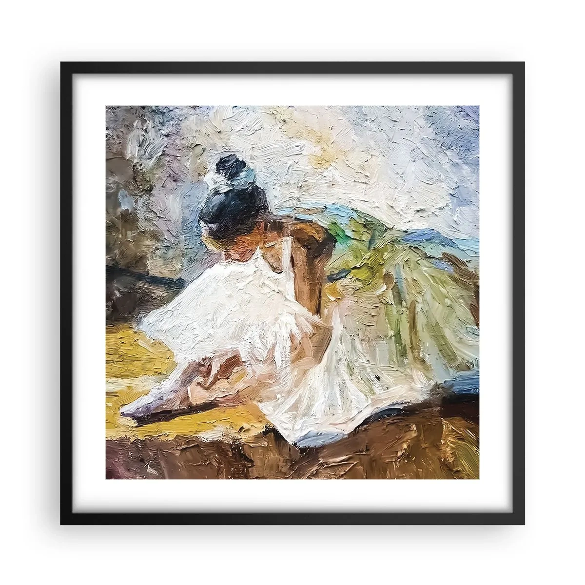 Poster in cornice nera - Dal quadro di Degas - 50x50 cm