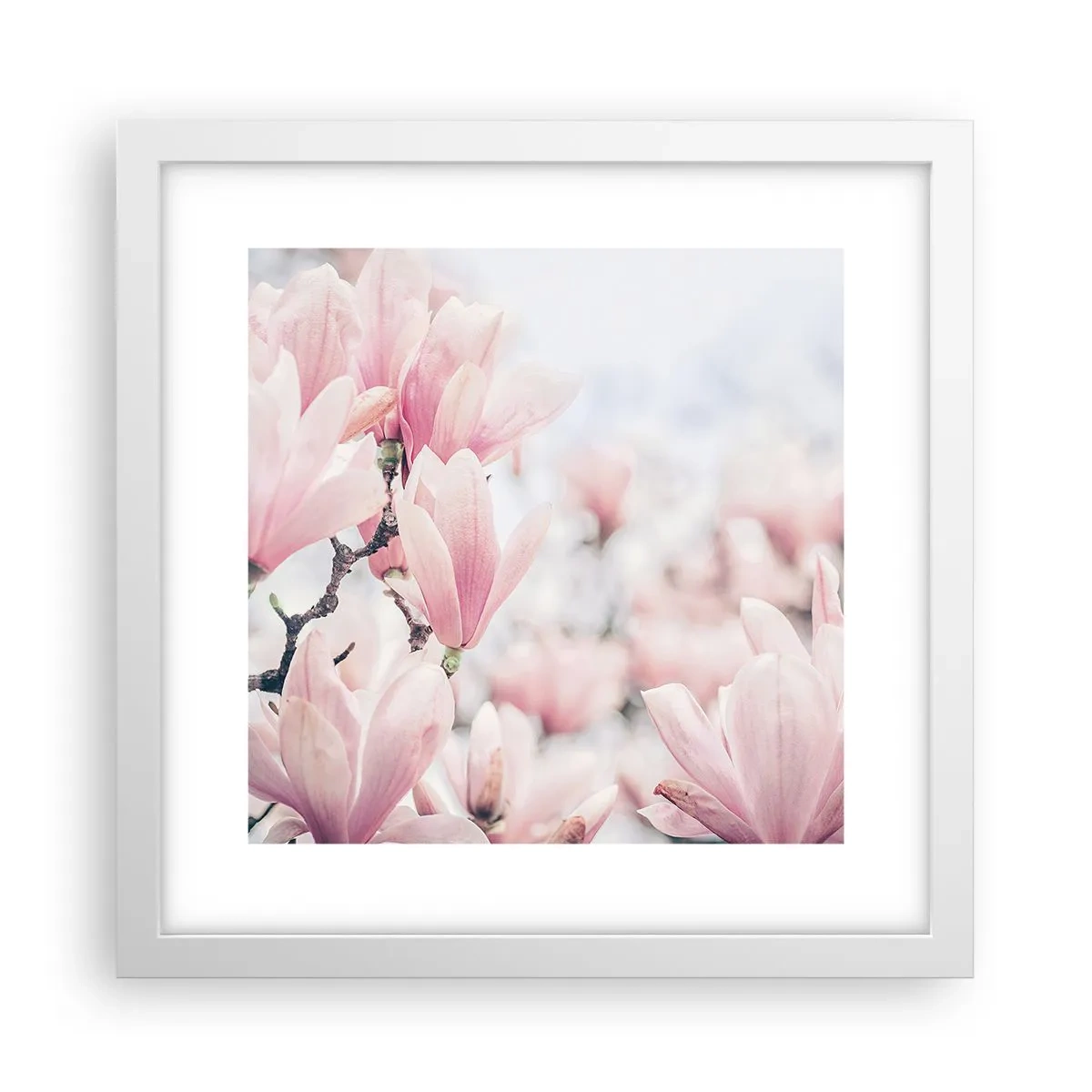 Poster in cornice bianca - Ideale di delicatezza - 30x30 cm