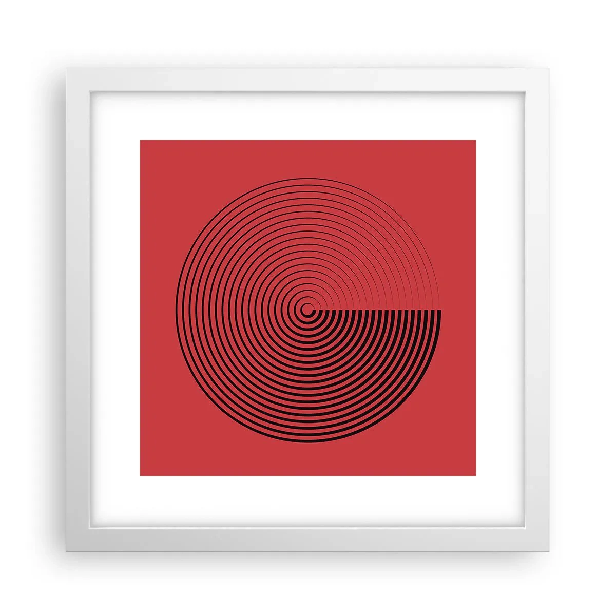 Poster in cornice bianca - Movimento circolare - 30x30 cm