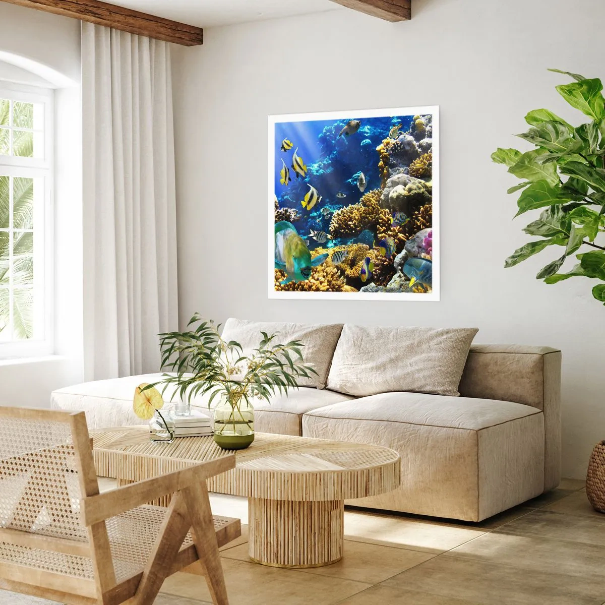 Poster - Traffico intenso sulla via delle vacanze - 30x30 cm