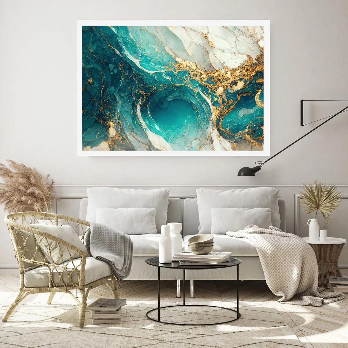 Poster - Composizione con vene d'oro - 40x30 cm