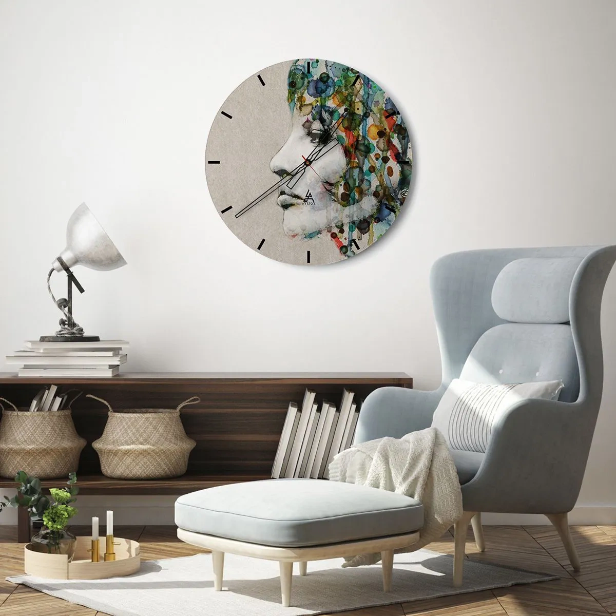 Orologio da parete - Orologio in Vetro - Emersa dal grigio - 30x30 cm