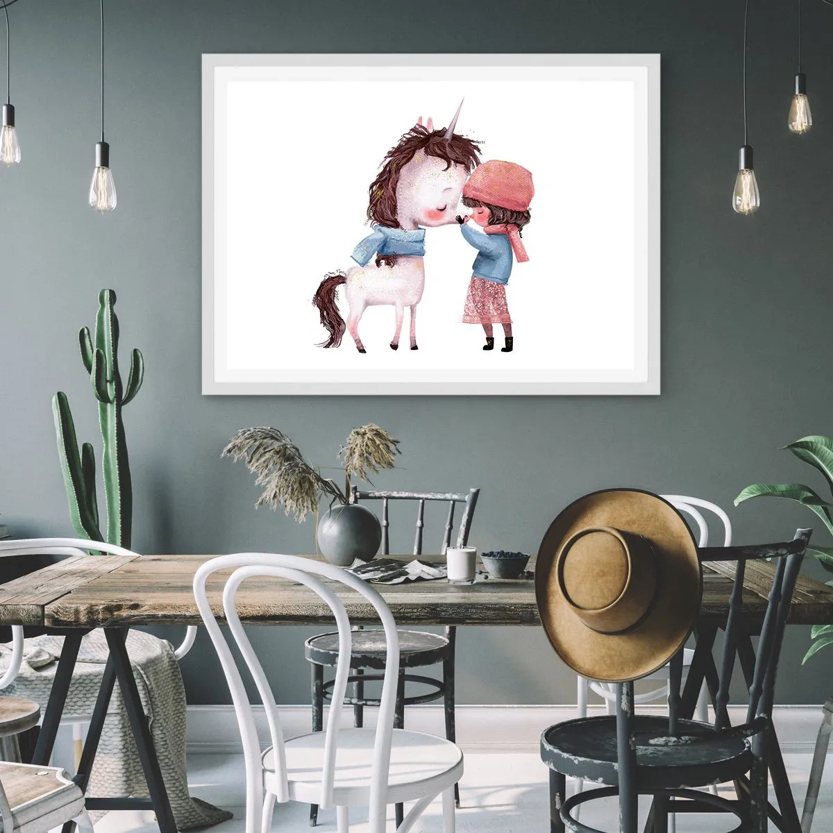 Poster in cornice bianca - Racconto d'inverno - 91x61 cm