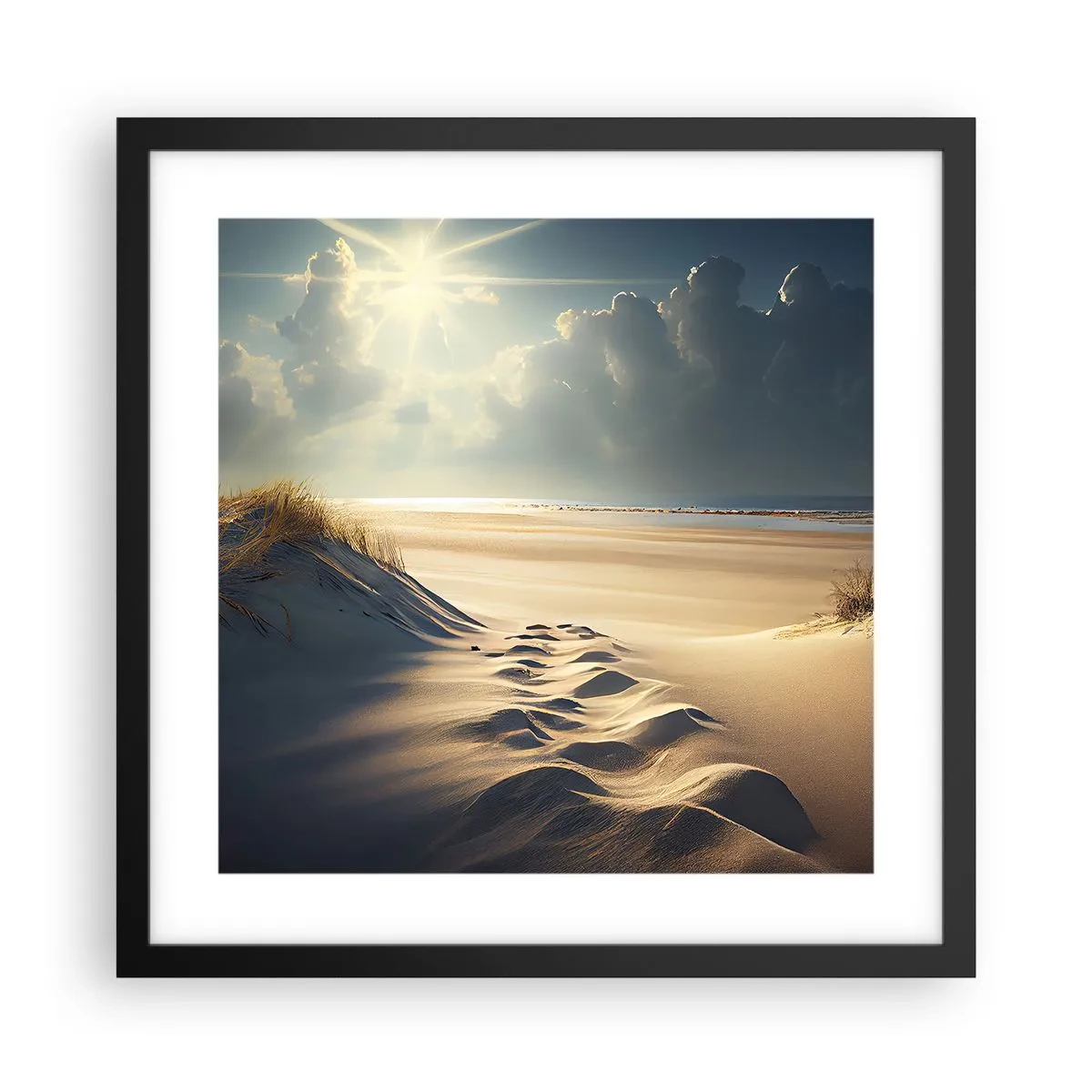 Poster in cornice nera - Paesaggio rilassante - 40x40 cm