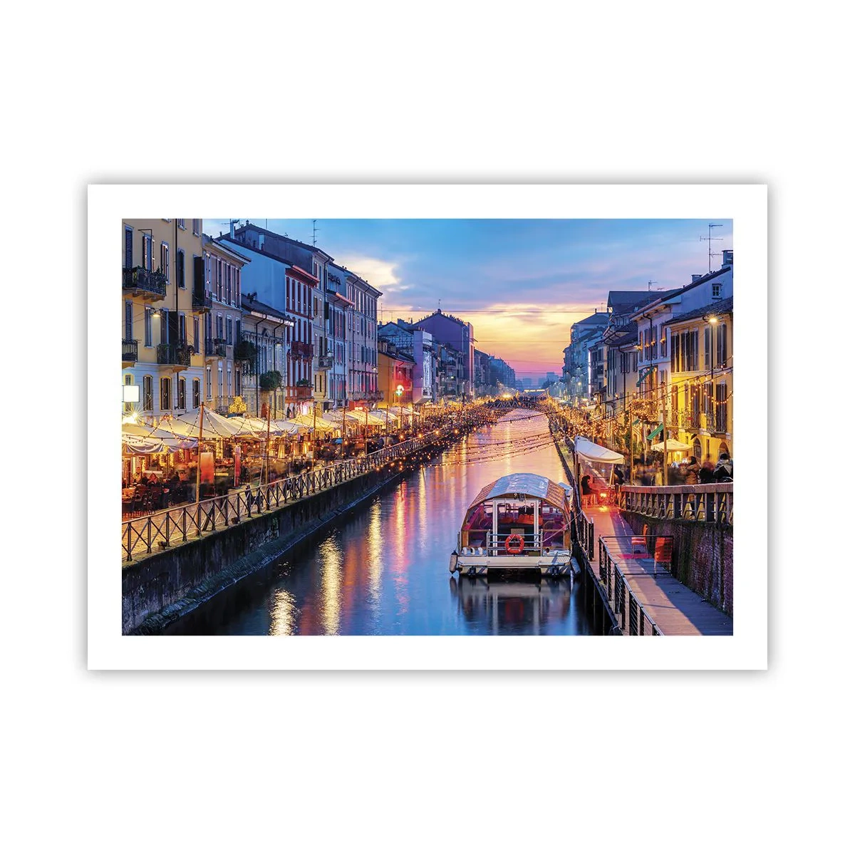 Poster - Sera di luce e di divertimento - 70x50 cm