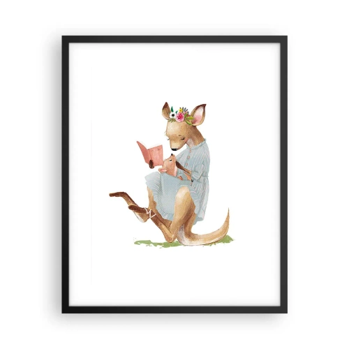 Poster in cornice nera - Mamma, leggimi - 40x50 cm