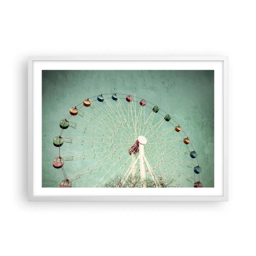 Poster in cornice bianca - Venite a divertirvi - 70x50 cm