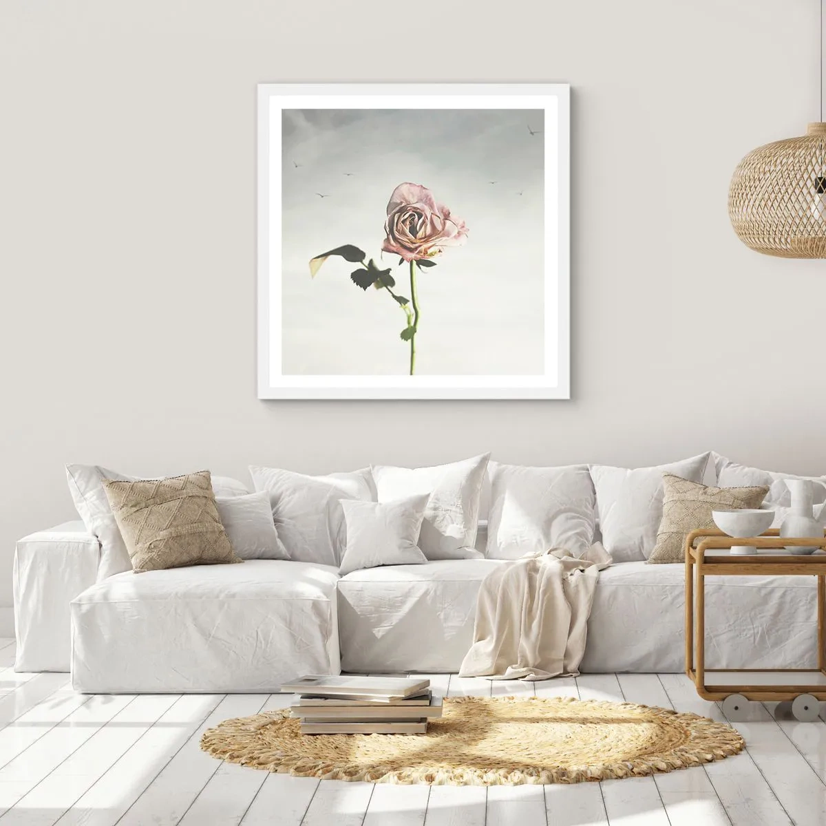 Poster in cornice bianca - Il benvenuto alla primavera - 40x40 cm