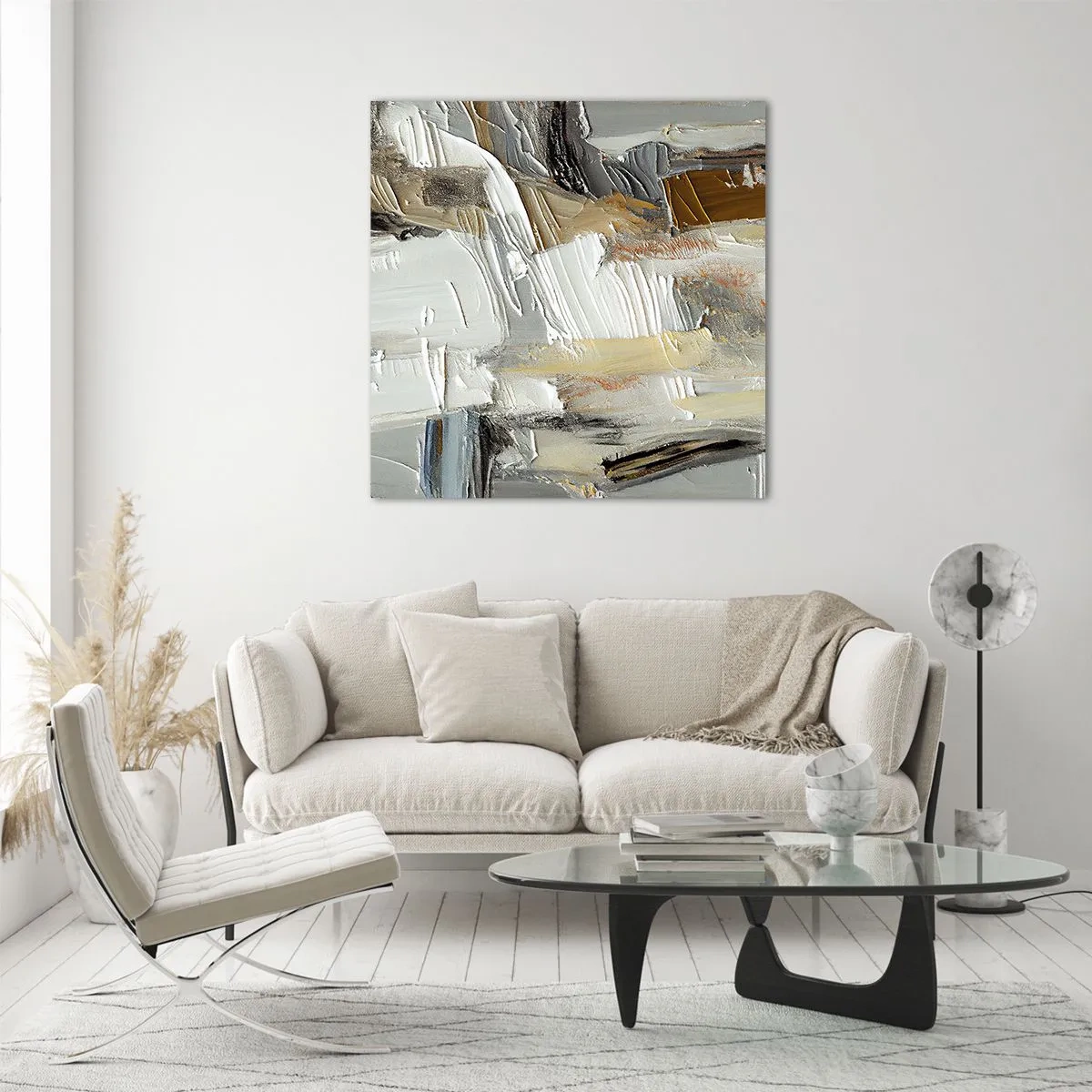 Quadro su vetro - Strati colorati - 30x30 cm