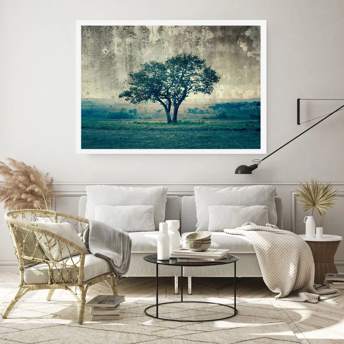 Poster - Un melo su un prato blu? - 70x50 cm