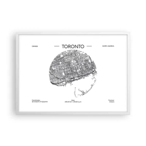 Poster in cornice bianca - Anatomia di Toronto - 70x50 cm