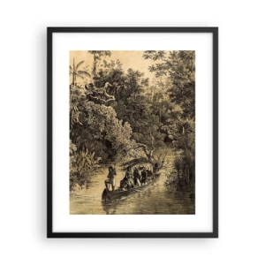 Poster in cornice nera - Viaggio alla fonte - 40x50 cm