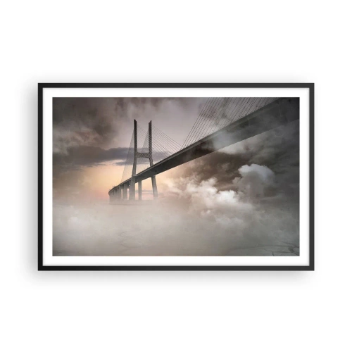 Poster in cornice nera - Sul fiume che non c'è - 91x61 cm