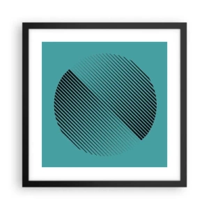 Poster in cornice nera - Cerchio: variazione geometrica - 40x40 cm