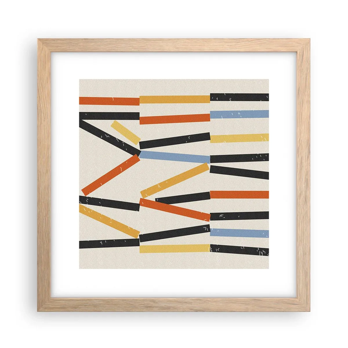 Poster in cornice rovere chiaro - Composizione orizzontale - 30x30 cm