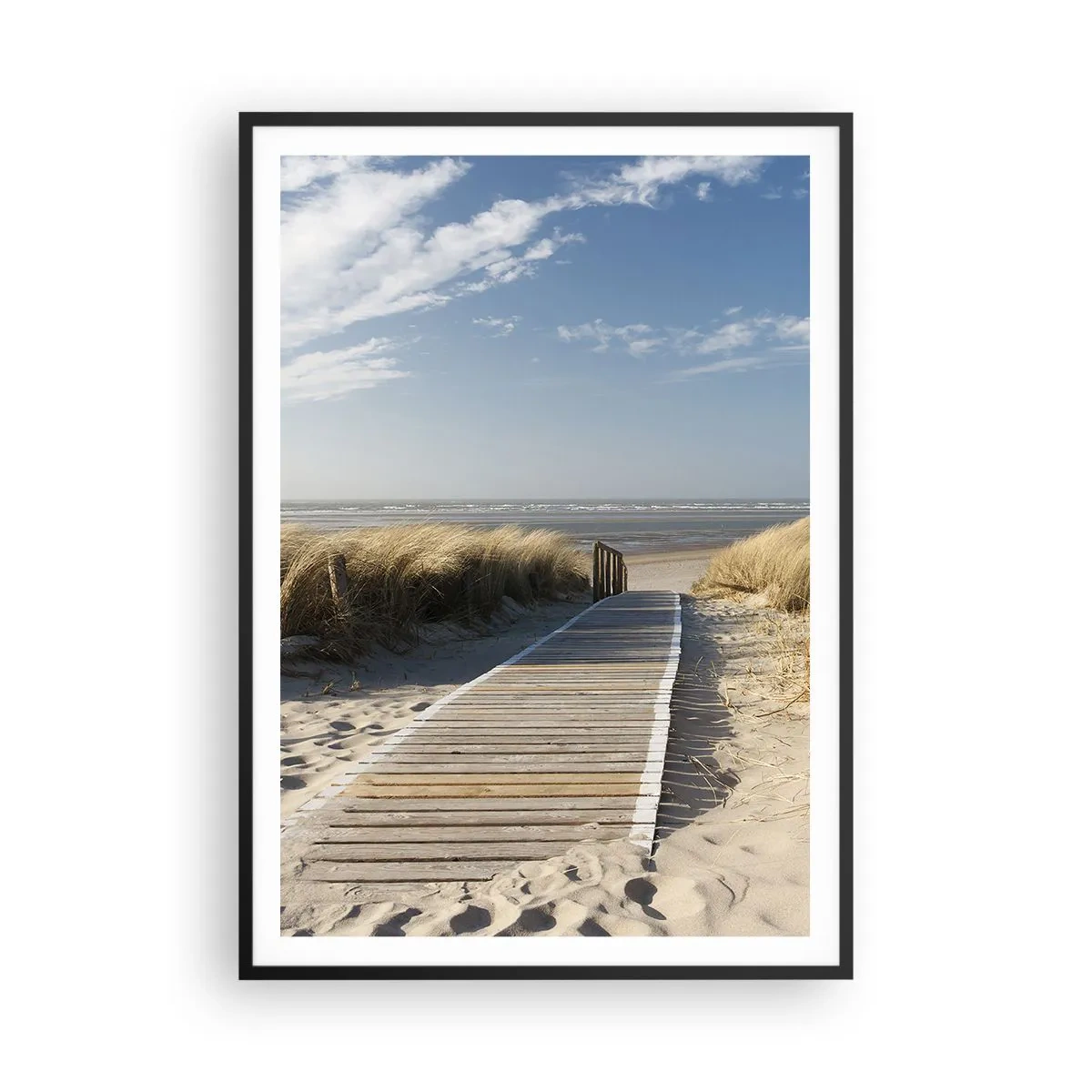 Poster in cornice nera - Dopo la duna, nel fruscio dell'erba - 70x100 cm