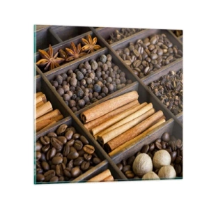 Quadro su vetro - Il tesoro degli aromi - 40x40 cm