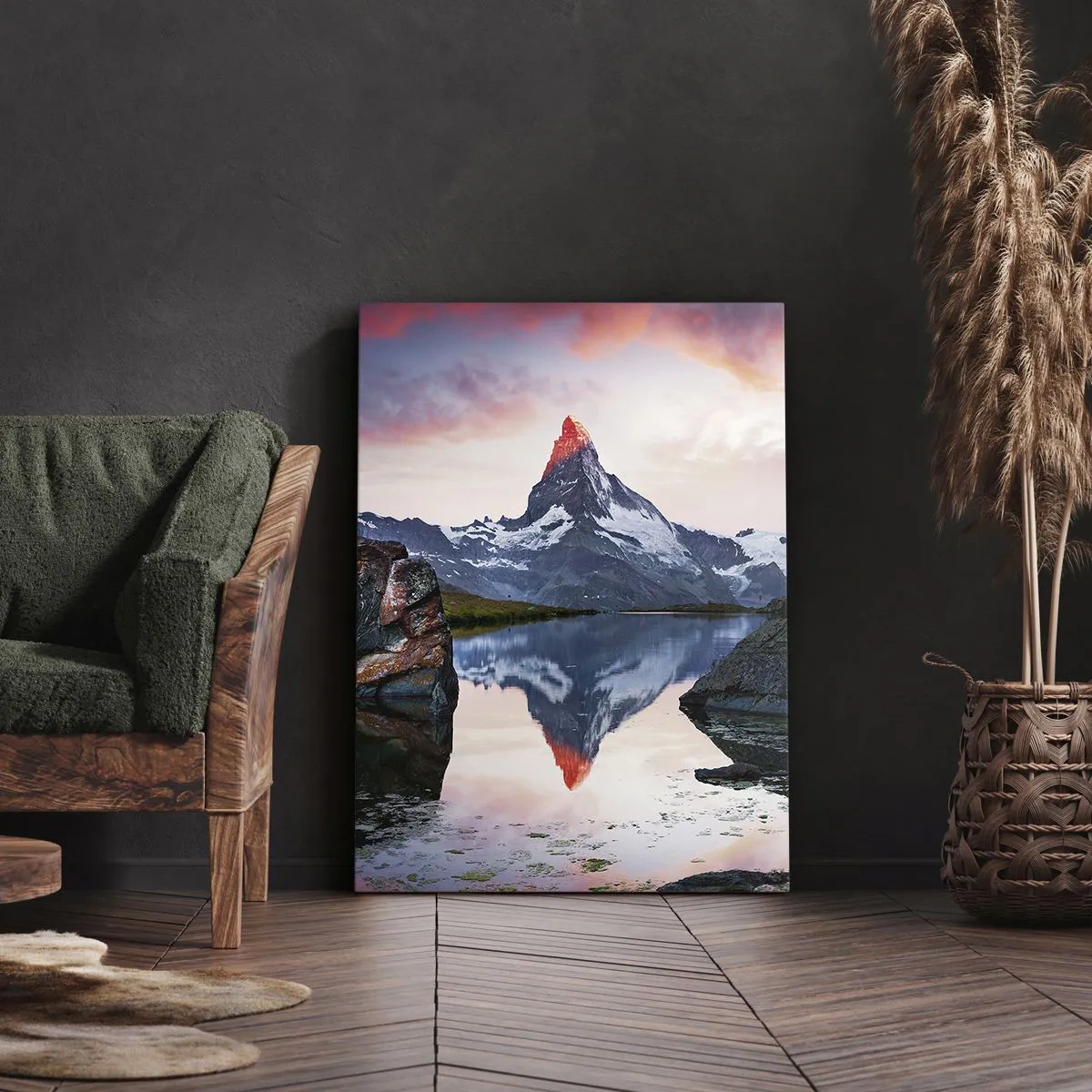 Quadro su tela - Stampe su Tela - Il cuore dei monti è rovente - 55x100 cm